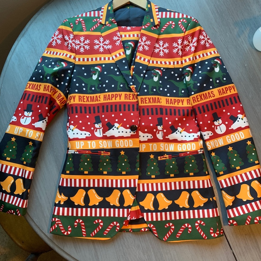 H&M Happy Rexmas T-Rex Christmas Suit - 34R & 30x30